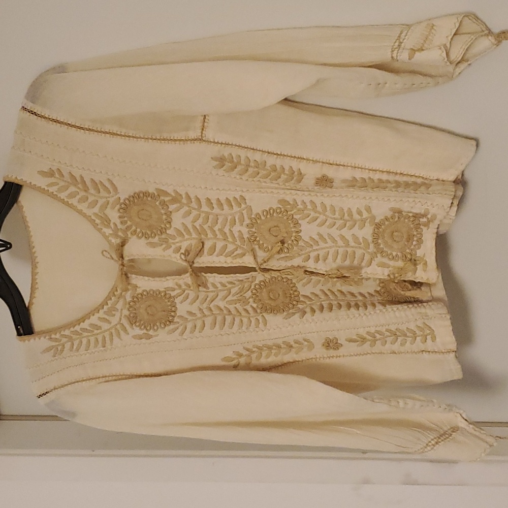 Vintage Mexican Jacket Tunic Embroidered Handmade - image 2